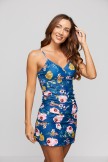 Floral Sweetheart Neck Ruching Tankini Set