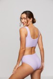 Purple Dash High Waist Bikini Set