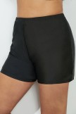 Solid Black High Waist Functional Loose Short